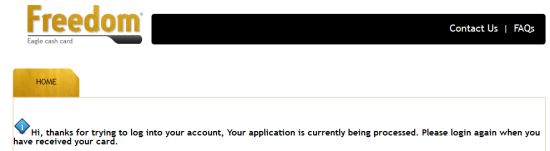 Freedom Mastercard Application